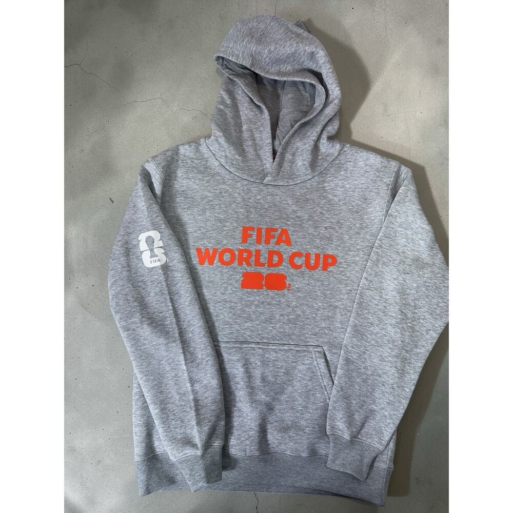 Unisex Youth FIFA World Cup Futbol Fleece Hoodie Gray medium 10/12 Soccer